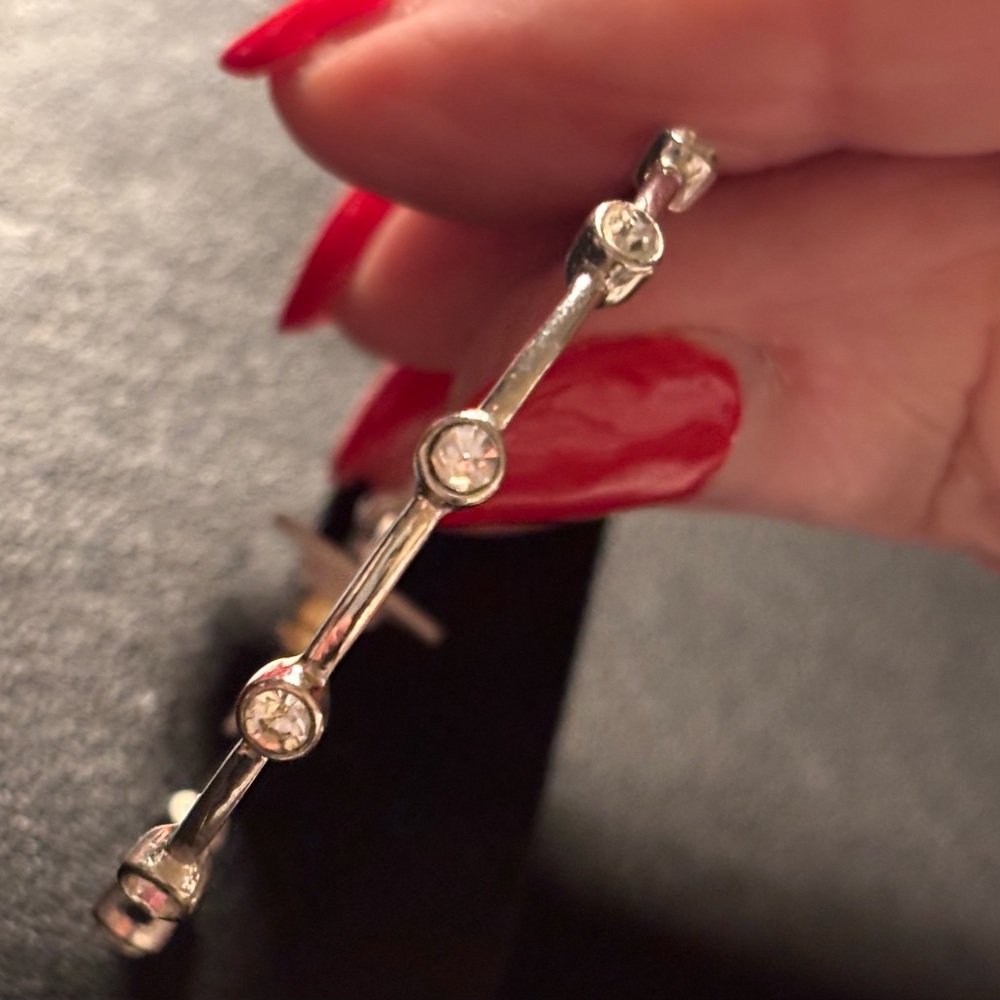 Sweet Bezel-Set Crystal Hoop Earrings SilverTone #Y2K #circleoflight #embolden